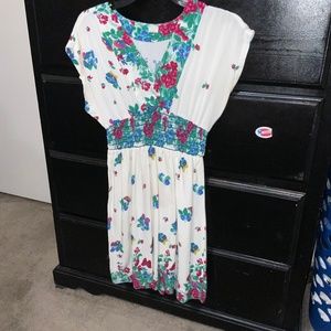 SUMMER FLOWER AND BUTTERFLY DRESS
